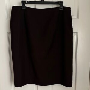Kasper Chocolate Brown Skirt, Lined, 12p